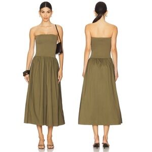PISTOLA Mavo Tube Top Dress in Rich Olive